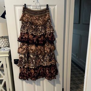 FARM Rio Multicolor Patterned A-Line Skirt